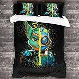 Ratchet and Clank Kinder Bettwäsche-Set,Clank Robots Mikrofaser Bettbezug Set Fur Spielfan PS4 Stil Bettwaren-Sets Unisex Geschenk (Ratchet2,135x200cm+50x75cmx2)