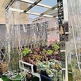 LLHFSW Persenning wasserdichte, Strapazierfähige, Durchsichtige Planen-Bodenplane Mit Ösen UV- Und Wetterbeständige Vinyl-Beschichtete PVC-Planen Transparente Plane Für Die Veranda,Clear,3x4