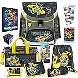 Transformers - Bumblebee - SCOOLI Undercover Campus FIT PRO Schulranzen-Set 12tlg. mit Sporttasche, HEFTBOX A4, HAUSAUFGABENHEFT, SCHREIBSET- ZAUBERWÜRFEL und 10 BUCHETIKETTEN GRATIS