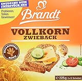 Brandt Vollkorn-Zwieback, 10er Pack (10 x 225 g Packung)