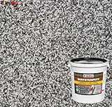 Isolbau Buntsteinputz - Mosaikputz für innen & außen - Frostsicher, wasserfest, stoßfest - BP20 (Weiß, Grau, Schwarz), 25 kg