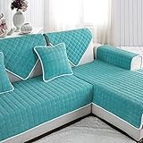 J-Kissen Eindickung Kurze Plüsch-Sofa Slipcover Cover, for Pet 1 Stück Sofa Mats Couch Abdeckung Anti-Rutsch-Möbel-Schutz, for 3 4 Cushion Sofa (Color : Blue, Size : 70x70cm(28x28inch))