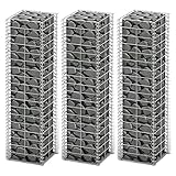 vidaXL 3X Gabione 25x25x100cm Steinkorb Steingabione Drahtkorb Mauer W