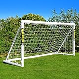 FORZA Fußballtor mit einem Klicksystem – das Fußball-Tor kann das ganze Jahr über bei jedem Wetter draußen Lassen Stehen | Fussballtore für Garten | Fussballtor Kinder (2,4m x 1,8m)