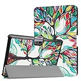 Lobwerk Schutzhülle für Acer Iconia Tab One 10 B3-A30 B3-A32 A3-A40 10.1 Zoll Case Bookstyle Cover Hülle (Lebensbaum)