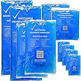Kalt Warm Kompressen Spar Set Mehrfachkompressen 10 teiliges Set mit verschiedenen Größen Ideal für Familie und Sp