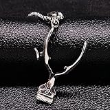 DUNSHUI Haarschneidemaschine Edelstahl Chocker Halskette Herren Schmuck Silber Farbe Lange Halskette Schmuck Geschenk Herren Halskette (Metallfarbe: 50 cm Box) (50 cm Box)