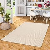 In & Outdoor Teppich Flachgewebe Natur Panama Beige Creme Mix in 3 Größ