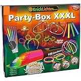 NEON FUN RIESIGE Knicklichter Geschenk Box | 282 Teile | 100 Arm Knicklichter | Kappen | Brillen | Hasen Ohren | Power Knicklichter | Leuchtbälle | TopFlex Verbinder UVM