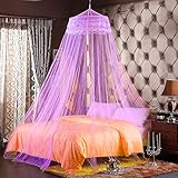 Moskitonetz Kinder, BKJJ Dome Princess Mosquito Net, Moskitonetz Betthimmel Kinder, Prinzessin Mosquito Net, Moskitonetz Schützt vor Insekten und Mücken, 60 * 250 * 1200cm (Lila)