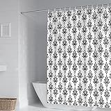 Beydodo Badezimmer Vorhang 150x180 Waschbar, Anti Schimmel Duschvorhang Wasserdicht Vintage Blumen M