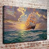 XIANGPEIFBH Gedruckt auf Leinwand Kunstwerk Mutige Reise HD Leinwanddruck Wohnkultur Gemälde Wandkunst Bilder Dekorationen Malerei 60x80cm Ung