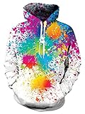 NEWISTAR Unisex Hip Hop Kapuzenpullover with 3D Animation Digital Printing Sw