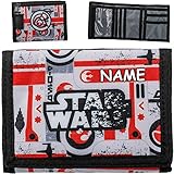 alles-meine.de GmbH Geldbörse / Brustbeutel - Star Wars - X-Wing Starfighter / Raumschiff - inkl. Name - mit Sichtfenster - für Buskarte + Kordel zum Umhängen - Geldbeutel &