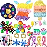 Sensorische Fidget Spielzeug-Satz für Kinder oder Erwachsene Fidget Toys Pack Hand Spielzeug Stress Angst Relief Spielzeug Set für ADHS (Toy Pack D)