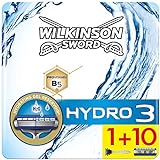Wilkinson Sword Hydro 3 Rasierklingen mit Herrenrasierer (briefkastenfähig, 10 Klingen + Rasierer)