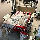 XXDD Eiffelturm rechteckige Tischdecke Wohnkultur Esstisch Set Tischdecke Kamin Arbeitsplatte Tischdecke A1 150x210