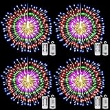 Starburst Lichter 225 LED Kupferdraht Lichterkette Bunte Weihnachten Hängende Twinkle Lichter Dimmbar 8 Modi Wasserdicht mit Fernbedienung für Weihnachten Hochzeit G