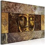 decomonkey Bilder Buddha 120x80 cm 1 Teilig Leinwandbilder Bild auf Leinwand Vlies Wandbild Kunstdruck Wanddeko Wand Wohnzimmer Wanddekoration Deko Zen Orient Abstrakt G