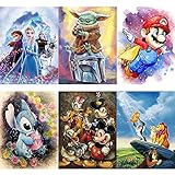 Jiaer Sentai DIY 5D Diamond Painting Set.Malen nach Zahlen Diamant.Diamant Painting Bilder Kinder.Geschenk für Erwachsene Kinder.Arts Craft für Home Wand-Decor Kinderzimmer Wanddekoration（6 Muster）