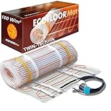 ECOFLOOR® Fußbodenheizung elektrisch 160 Watt/m² Größe wählbar 1- 12m² Fußboden-Heizmatte Twin (3 m² = 6 m Länge)