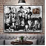 A&D Pate Gangster   Retro Poster Drucke Geschenk   Film Schauspieler Wandkunst Leinwand Malerei Bild Living Home Room Decor-60x90 cm Kein R