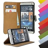 Eximmobile - Book Case Handyhülle für HTC Desire 816 mit Kartenfächer in Schwarz | Schutzhülle aus Kunstleder | Handytasche als Flip Case Cover | Handy Tasche | Etui Hü