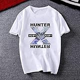 BFBMY T-Shirt für Herren und Damen, Kawaii Hunter X Hunter-T-Shirt, Killua Zoldyck, Rundhalsausschnitt, weich, Anime Manga T-Shirt Kleidung kurz (Farbe: 906N HUNTER8, Größe: XXXL)