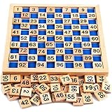 Montessori Mathematik Puzzle Spielzeug aus Holz zum Zahlen Lernen mit Zahlenfeldern und Ziffern, Bunt / Natur ab 3 Jahre für die frühe Motorik Entwicklung & Ausbildung