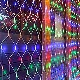 Lichterkette, 8 Modi Lichterkettenvorhang IP44 Wasserdicht Lichtketten, Lichternetz Innen Außen Deko für Garten, Hochzeit Party-6X4M640LED