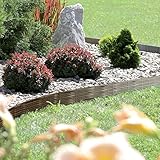 Rasenkante Gartenpalisade Beeteinfassung Beetumrandung 3,9m Weidenzaun-Optik von rg-vertrieb (Braun)