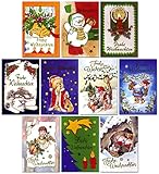 100 Geschenkanhänger Weihnachten Topper Anhänger Goldkordel diverse Motive 22-1050