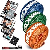 NEOLYMP Premium Fitnessbänder + E-Book mit über 100 Übungen (3er Set Blau/Grün/Orange) | Resistance Bands | Terra Band | Resistance Band | Fitness Bänder | Gummiband Sport | PB210