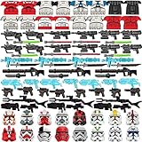 XYG Waffen-Rüstungs-Set, 83-teilig, Sci-Fi-Stil, Mini-Armee-Helm, Waffen-Rüstungsset für Star Wars-Minifiguren und Soldaten, kompatibel mit Lego Star Wars (Typ 7)
