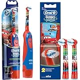 SPAR-SET: 1 Braun Oral-B Stages Power Kids cls Batterie-Zahnbürste Kinder DB4.510.K Disney CARS + 2er Stages Power Aufsteckbürsten CARS