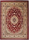 Carpeto Teppich Orientteppich Rot 200 x 300 cm Medaillon Konturenschnitt Muster Iskander Kollek