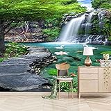 FVGKYS Wallpaper Fototapeten Benutzerdefinierte Fototapete 3D Effekt Kreative Wohnkultur Wald Wasserfall Landschaft Wandbild Tapete 400x280cm Bar Ktv Hotel Schlafzimmer Wohnzimmer Küche Wandb