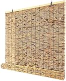 WZRIOP Bambusrollo,Natural Schilf Vorhang, Schilf Vorhang Rollo Bambus,Bambusrollo Sonnenschutz Vorhang Balkon Dekoration,Bambusrollo Außen Außen Rollo,Einfache Montage,für Fenster und Türen in N