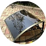 Überdachung für Die Haustür im Freien,Getönte Türüberdachung,Gartenterrasse-Veranda-Vordach,Gewölbte Fenstertürüberdachung,Fenster-Markisen-Türüberdachung,mit Halterung (80x100cm/31'x39')