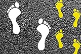 Fussabdruck - Fussstapfen Bodenmarkierungs-Schablonen Set (Links/Rechts)