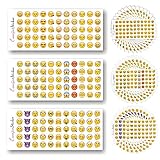 XINCHAO Emoji Sticker 36 Blätter Smiley Aufkleber Set für Telefon,Laptop,Notebook,Geschenkkarten Deko Insgesamt 1980 Emoji-Aufkleb