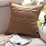 MissW Nordic Schlichter Einfarbig Dekorativer Kissenbezug 45X70Cm Dick Waschbar Ohne Kissenkern Mit Reißverschluss Kissenbezug Geeignet Für Schlafzimmer Arbeitszimmer S