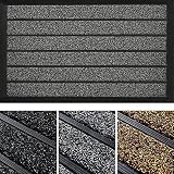Extra Haltbare Türmatte 40x60 - Willkommensmatte - Türmatten für Draußen - Strapazierfähige Türmatte - Türmatte für Draußen - Grau Fuß