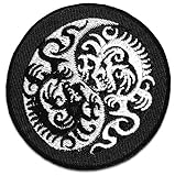 Yin & Yang Drachen Aufnäher Aufbügler Patch Tattoo Japan Kampfsport Kung Fu S