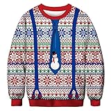 Pullover Herren Herbst Winter Jugend Mode 3D Digital Weihnachten Druck Herren Sweatshirt Basic Rundhals Lose Casual Festival All-Match Universität Paar Outfit TR-11 6XL