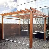 Jcnfa-Seitenzug- & Springrollos Outdoor Raffrollo Vorhänge,Wasserdicht Verdunkelungsvorhang，Outdoorvorhänge mit UV Schutz Wasserabweisend Transparent für Pavilion Balkon G(Size:130×100cm(51.1×39.3