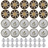 Hosen Ersatz Knöpfe, Ø 20 mm Durchmesser Jeansknöpfe, 20 Pack, ersetzen 18 - 20 mm Knöpfe, Bronze-farben, Jeans Knöpfe mit Nieten, Jeans Knopf zum Einschlagen, Metall Hosenknopf, Stars-Stars Desig