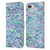 Head Case Designs Offizielle Micklyn Le Feuvre Mosaic Und Saphir Und Smaragd Marmor Muster Leder Brieftaschen Handyhülle Hülle Huelle kompatibel mit Apple iPhone 7 Plus/iPhone 8