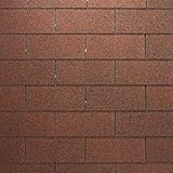 Bitumenschindeln Rechteckschindeln rot, 3 m², Bitumendachschindeln, Dacheindeckung Gartenhaus D