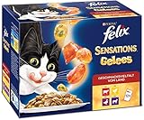 Felix Katzennassfutter Sensations Gelees Geschmacksvielfalt vom Land, 6er Pack (6 x 12 x 100g) Portionsb